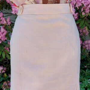 Size 8 A.T. Loft pale Pink Cotton lined Straight Skirt with Side Tabs